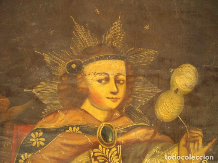 Otros objetos de arte: OLEO LIENZO OBISPO SANTO CUZCO - Foto 2
