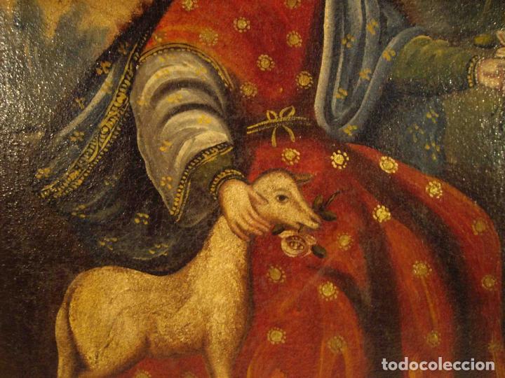 Otros objetos de arte: OLEO PASTORA CUZQUE&Ntilde;A - Foto 3