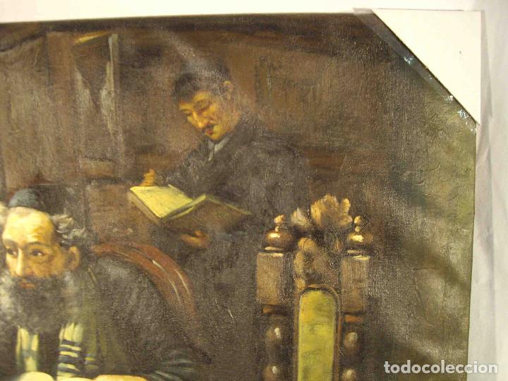 Otros objetos de arte: OLEO AUDIENCIA RABINO - Foto 3