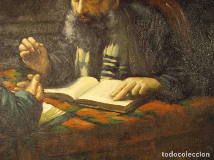 Otros objetos de arte: OLEO AUDIENCIA RABINO - Foto 4