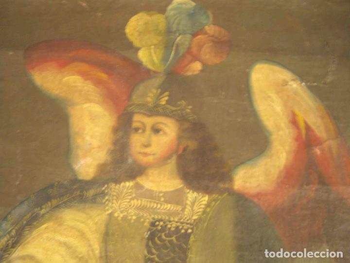 Otros objetos de arte: OLEO LIENZO ARCANGEL CUZCO N&ordm; 5 - Foto 2