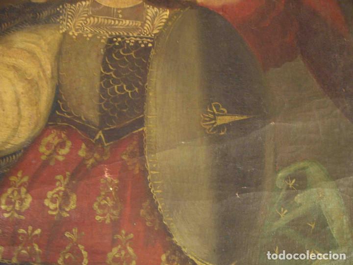 Otros objetos de arte: OLEO LIENZO ARCANGEL CUZCO N&ordm; 5 - Foto 3