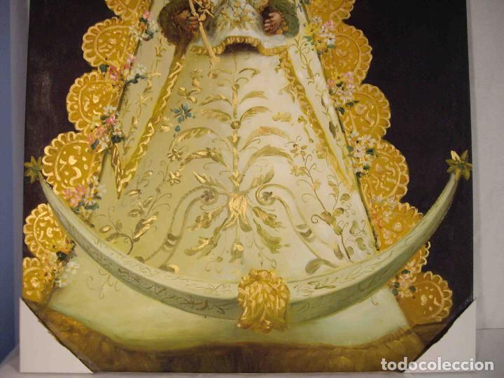 Otros objetos de arte: OLEO VIRGEN DEL ROCIO 90 - Foto 4