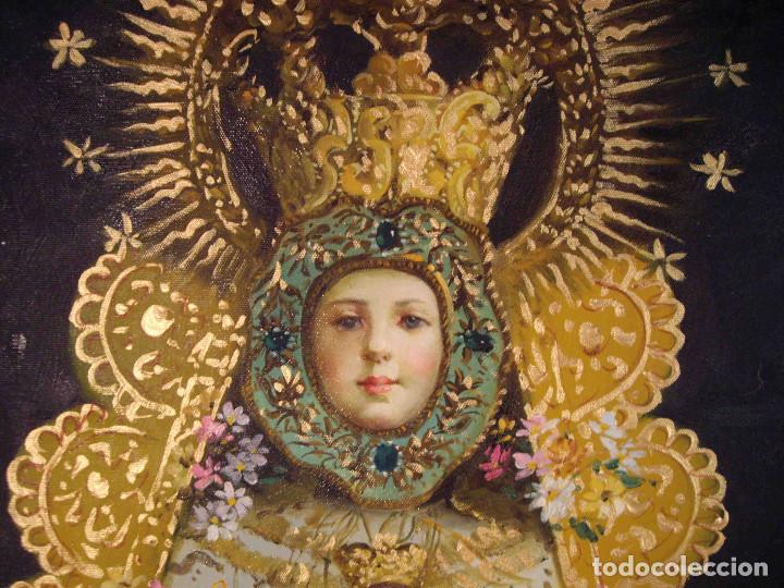 Otros objetos de arte: OLEO VIRGEN DEL ROCIO 90 - Foto 5