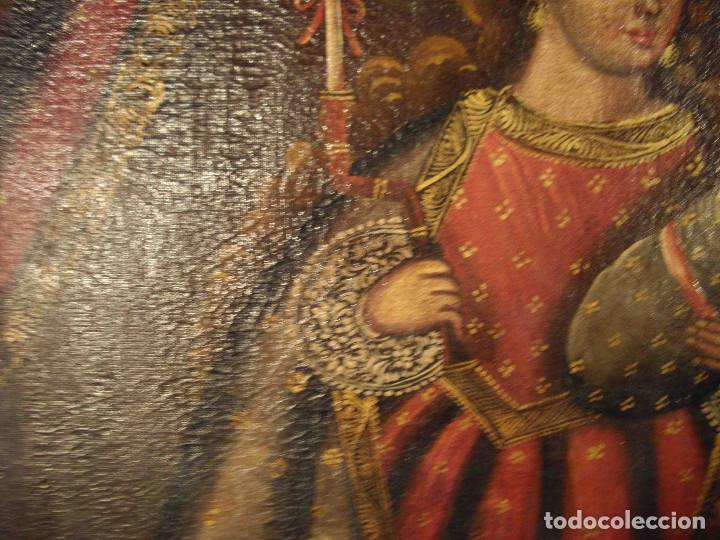 Otros objetos de arte: OLEO SOBRE LIENZO VIRGEN CON NI&Ntilde;O - Foto 5