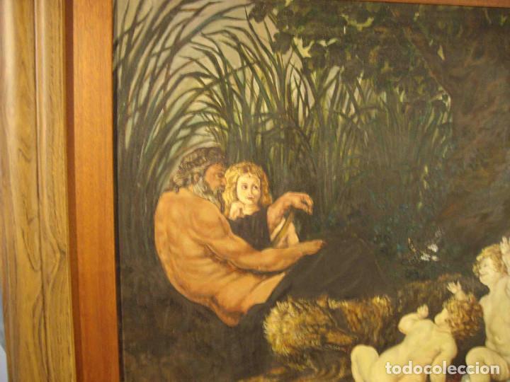 Otros objetos de arte: CUADRO LOBA VIGILANDO NI&Ntilde;OS - Foto 3