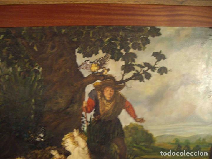Otros objetos de arte: CUADRO LOBA VIGILANDO NI&Ntilde;OS - Foto 4