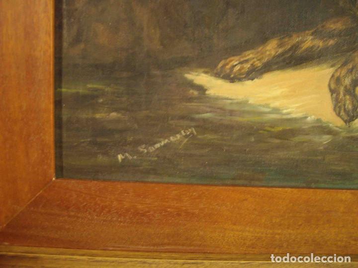 Otros objetos de arte: CUADRO LOBA VIGILANDO NI&Ntilde;OS - Foto 6