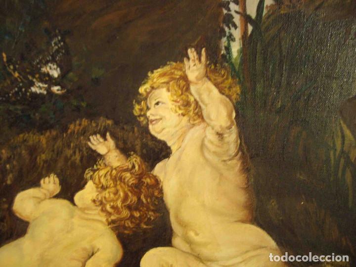Otros objetos de arte: CUADRO LOBA VIGILANDO NI&Ntilde;OS - Foto 9