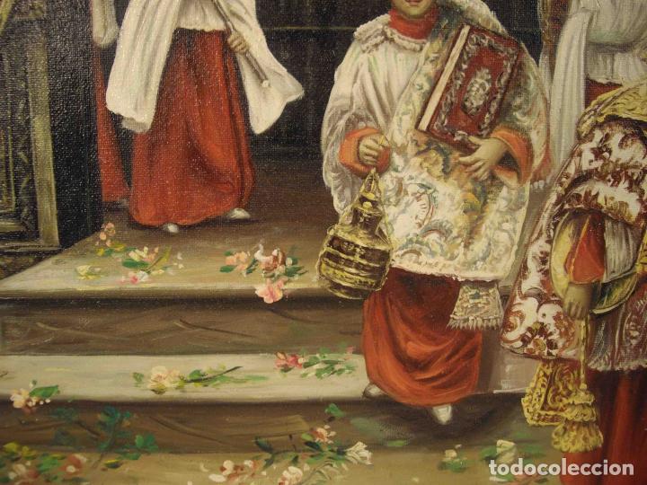 Otros objetos de arte: OLEO SOBRE LIENZO PROCESION - Foto 6