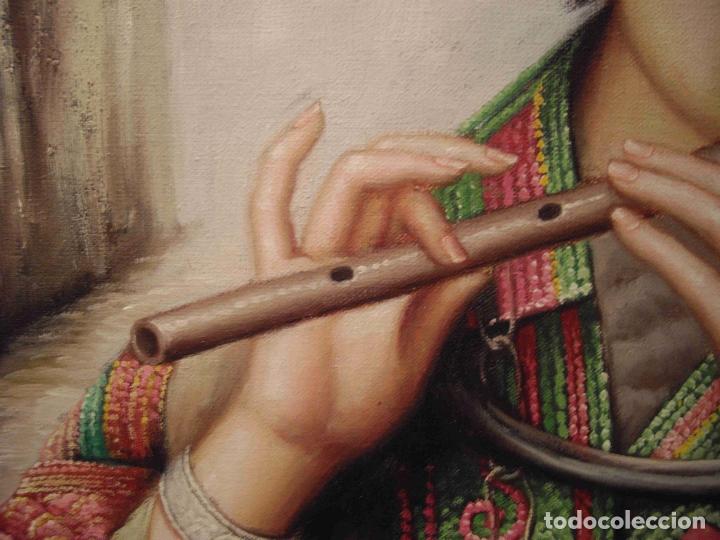 Otros objetos de arte: OLEO PRINCESA ORIENTE FLAUTA HORIZ - Foto 4