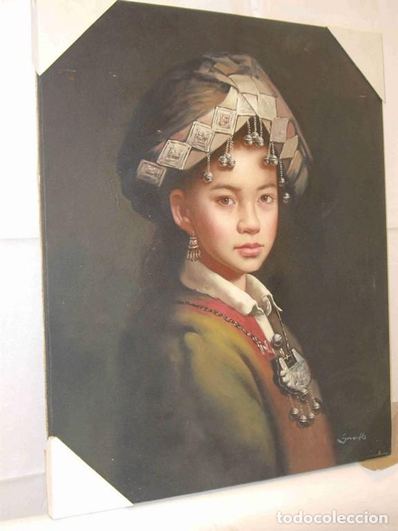 Otros objetos de arte: OLEO NI&Ntilde;A OTOMANA - Foto 1