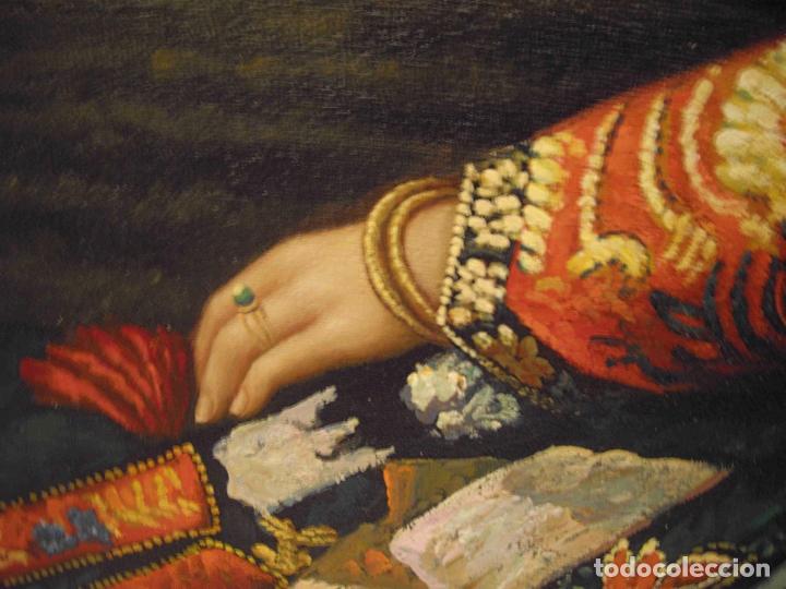 Otros objetos de arte: OLEO LIENZO PRINCESA ORIENTE PENDIENTE - Foto 4