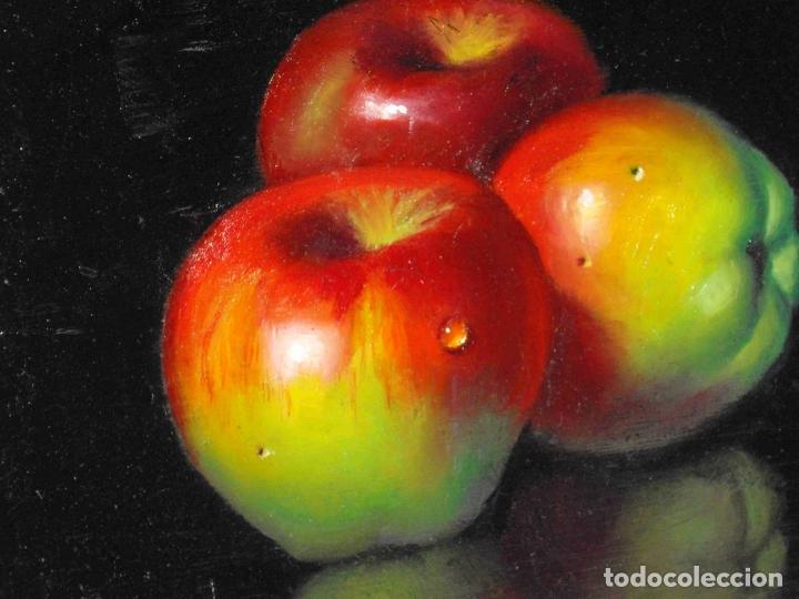Otros objetos de arte: OLEO BODEGON MANZANAS - Foto 3