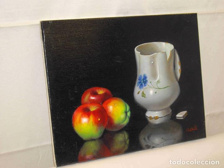 Otros objetos de arte: OLEO BODEGON MANZANAS - Foto 1