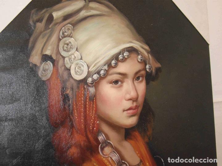 Otros objetos de arte: OLEO MUJER OTOMANA - Foto 2