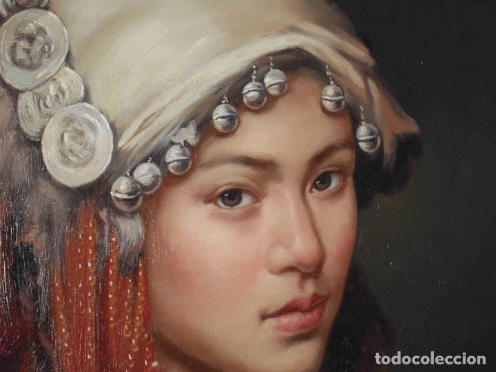 Otros objetos de arte: OLEO MUJER OTOMANA - Foto 3