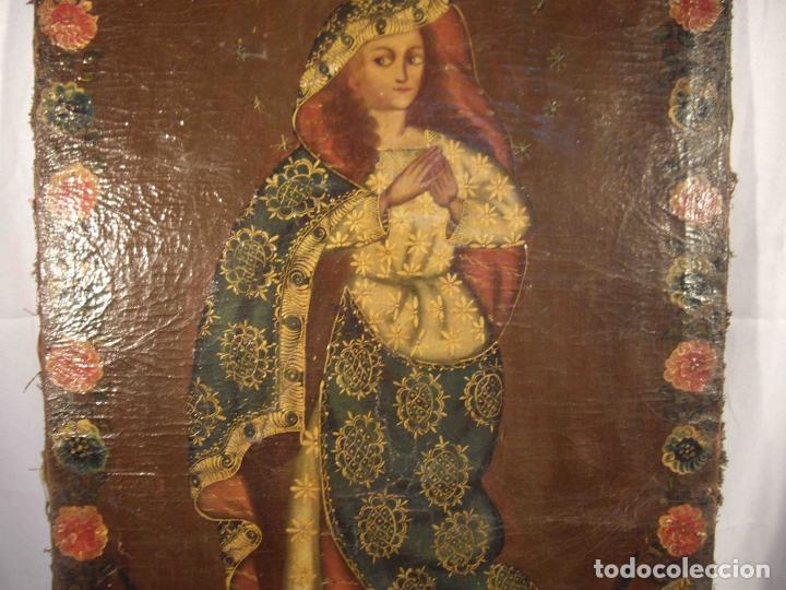 Otros objetos de arte: OLEO SOBRE LIENZO VIRGEN - Foto 3