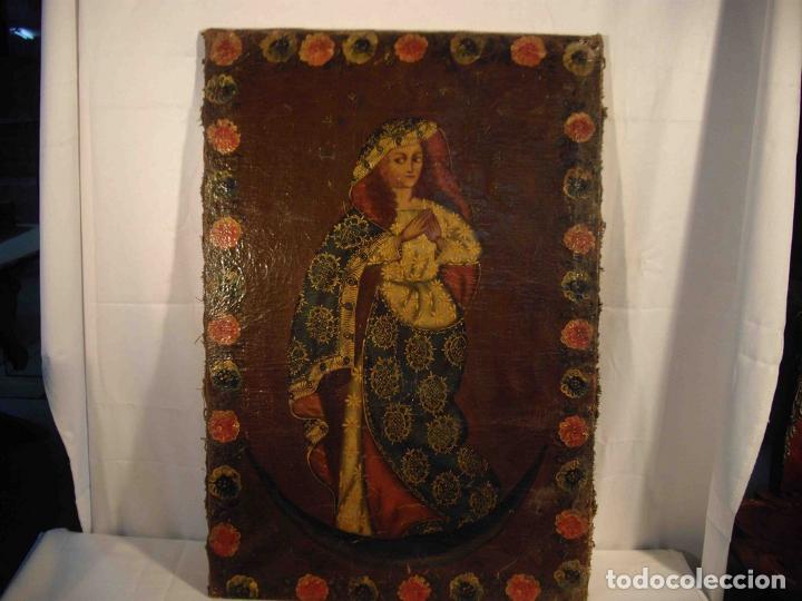 Otros objetos de arte: OLEO SOBRE LIENZO VIRGEN - Foto 1