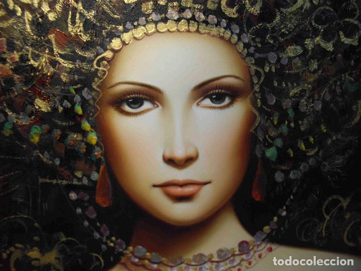 Otros objetos de arte: OLEO BUSTO PRINCESA OTOMANA - Foto 2