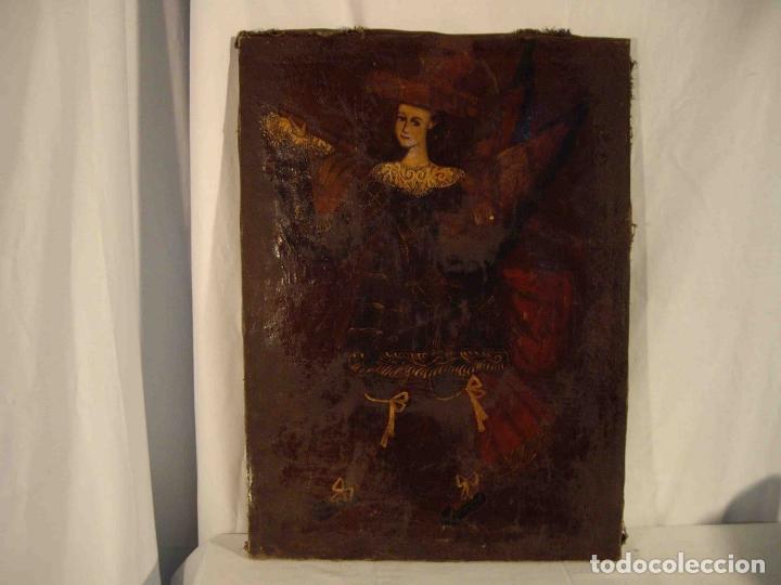 Otros objetos de arte: OLEO ARCANGEL CUZCO N&ordm; 1 - Foto 1