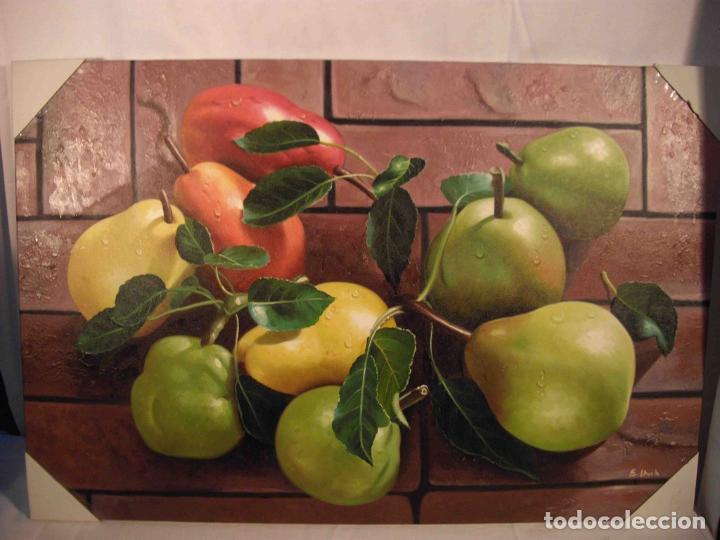 Otros objetos de arte: OLEO SOBRE LIENZO PERAS - Foto 1