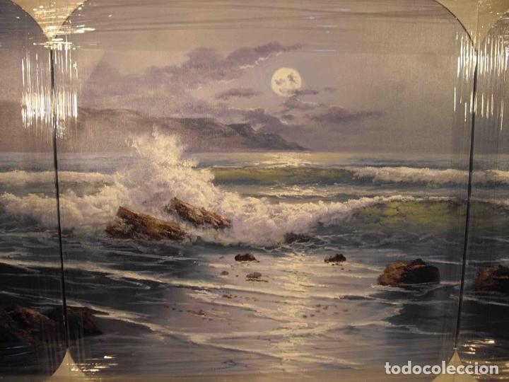 Otros objetos de arte: OLEO SOBRE LIENZO TRIPTICO MARINA - Foto 5