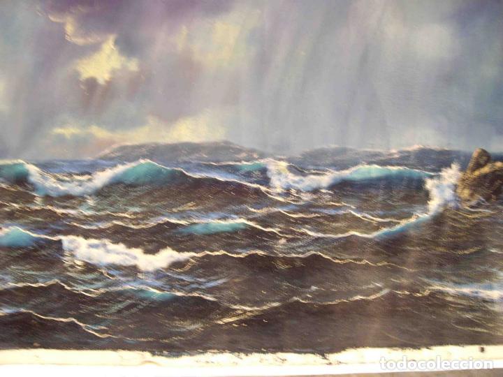 Otros objetos de arte: OLEO SOBRE LIENZO ROMPIENDO LAS OLAS - Foto 3