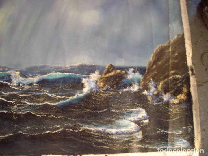 Otros objetos de arte: OLEO SOBRE LIENZO ROMPIENDO LAS OLAS - Foto 4