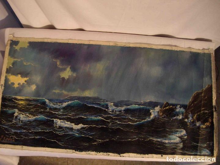 Otros objetos de arte: OLEO SOBRE LIENZO ROMPIENDO LAS OLAS - Foto 1