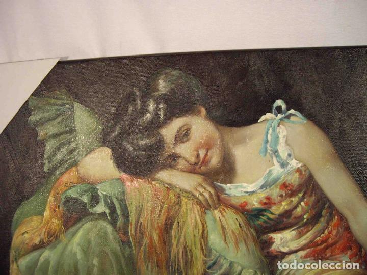 Otros objetos de arte: OLEO DAMA RECOSTADA - Foto 2