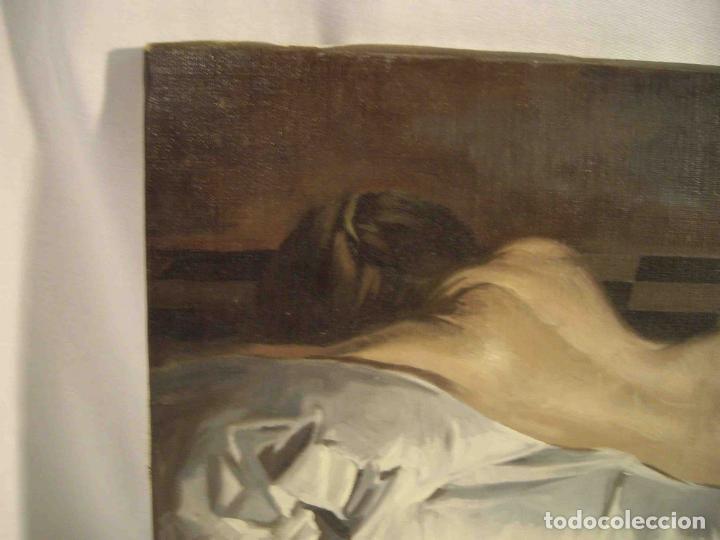 Otros objetos de arte: OLEO MUEJER DESNUDA DURMIENDO - Foto 2