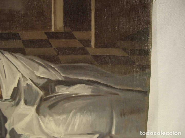 Otros objetos de arte: OLEO MUEJER DESNUDA DURMIENDO - Foto 4