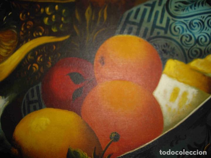 Otros objetos de arte: OLEO BODEGON COPAS Y NARANJAS - Foto 3