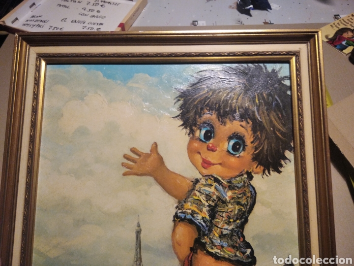 Otros objetos de arte: Cuadro ni&ntilde;o meando en Par&iacute;s - Foto 2