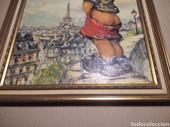 Otros objetos de arte: Cuadro ni&ntilde;o meando en Par&iacute;s - Foto 4