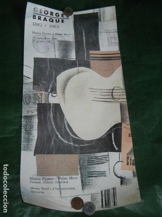 Art: CARTEL EXPOSICION GEORGES BRAQUE 1882-1963 - MUSEO PICASSO BARCELONA 1986