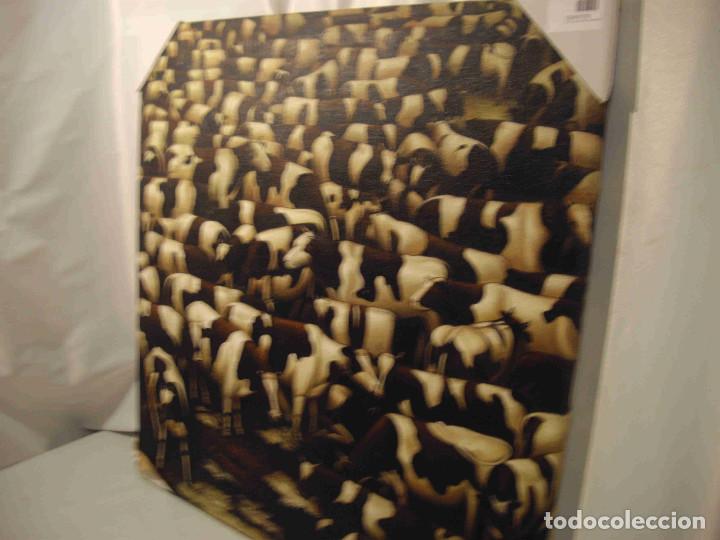 Otros objetos de arte: OLEO LIENZO VACAS - Foto 2