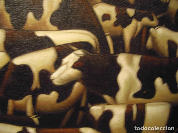 Otros objetos de arte: OLEO LIENZO VACAS - Foto 3