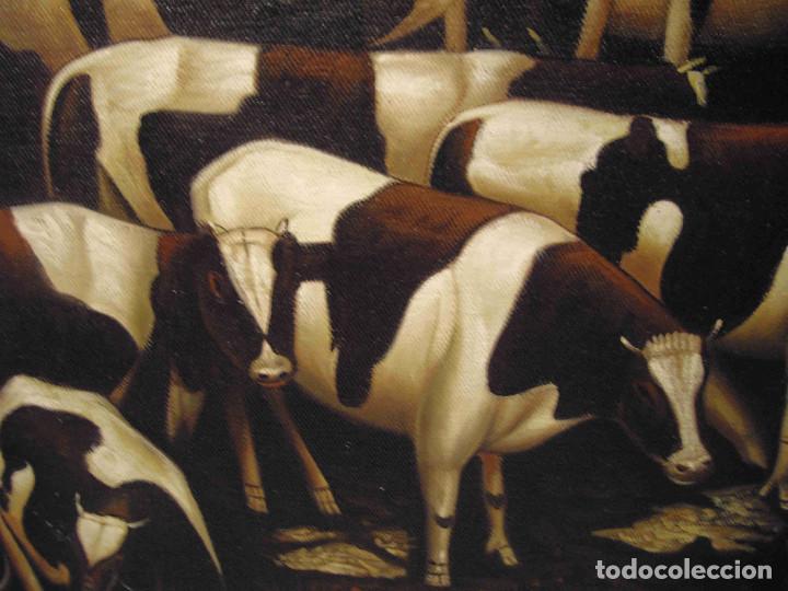 Otros objetos de arte: OLEO LIENZO VACAS - Foto 4