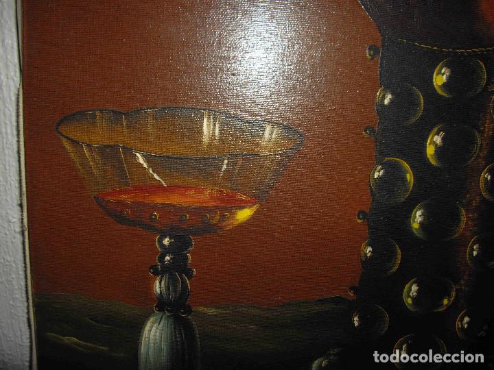 Otros objetos de arte: OLEO BODEGON COPAS Y NARANJAS JARRON - Foto 4
