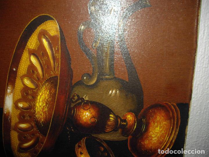 Otros objetos de arte: OLEO BODEGON COPAS Y NARANJAS JARRON - Foto 5