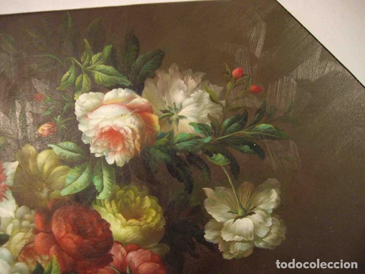 Otros objetos de arte: OLEO BODEGON JARRON CON FLORES - Foto 2
