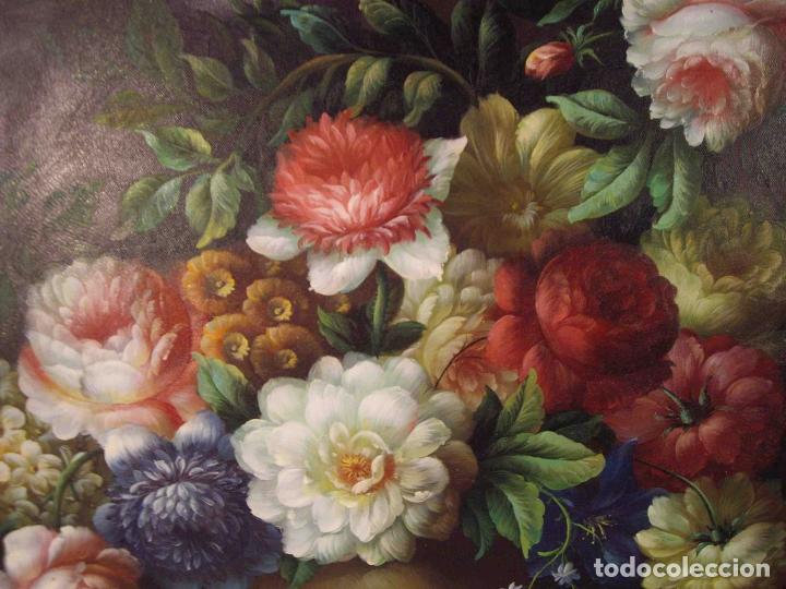 Otros objetos de arte: OLEO BODEGON JARRON CON FLORES - Foto 4