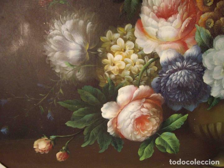 Otros objetos de arte: OLEO BODEGON JARRON CON FLORES - Foto 5