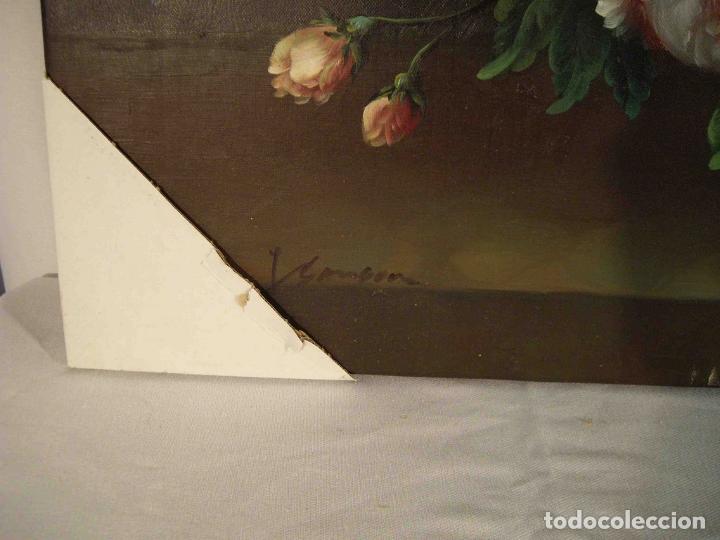 Otros objetos de arte: OLEO BODEGON JARRON CON FLORES - Foto 6