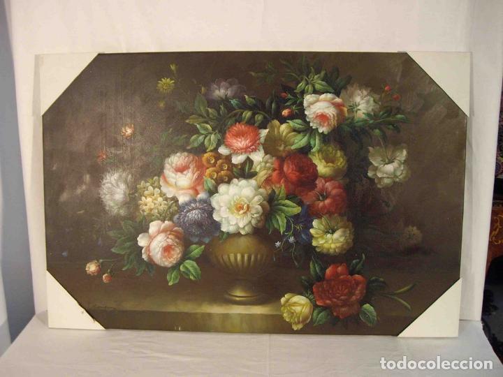 Otros objetos de arte: OLEO BODEGON JARRON CON FLORES - Foto 1