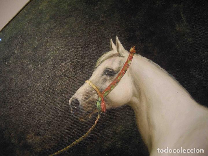 Otros objetos de arte: OLEO SOBRE LIENZO CORCEL BLANCO - Foto 2