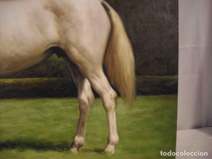 Otros objetos de arte: OLEO SOBRE LIENZO CORCEL BLANCO - Foto 4