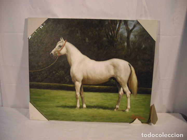 Otros objetos de arte: OLEO SOBRE LIENZO CORCEL BLANCO - Foto 1